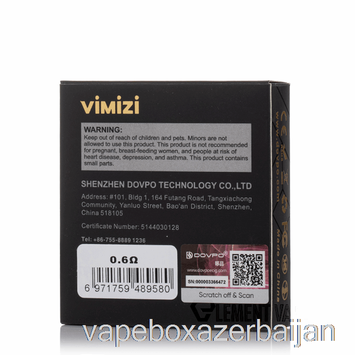 Vape Baku Dovpo VIMIZI Replacement Pods 0.6ohm Pods